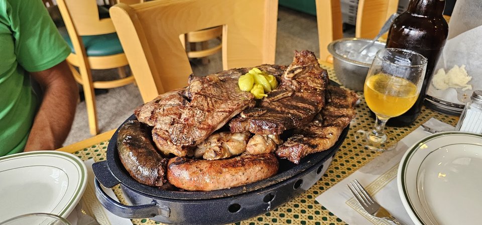 Grilled meats over open flame